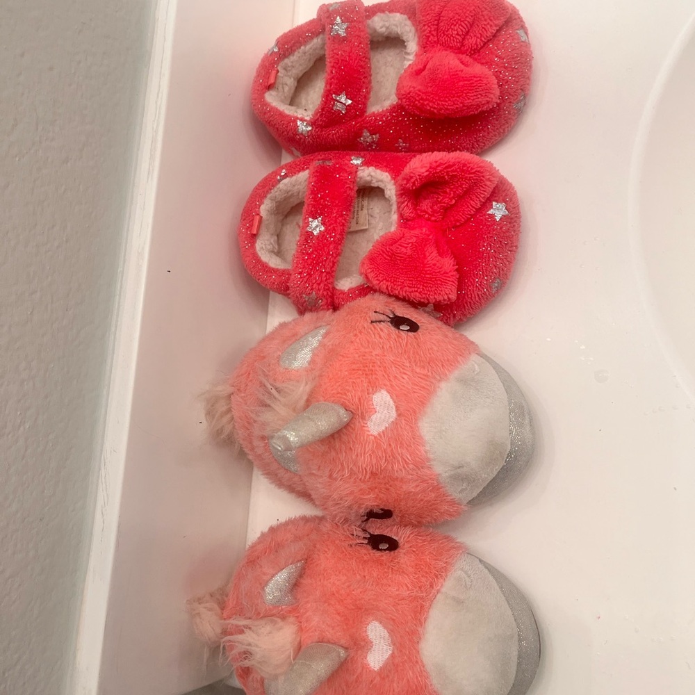 Adorable Pink Baby Shoes and Unicorn Slippers
